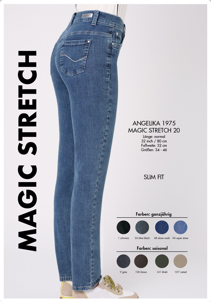 Trousers  Anna Montana Magic Stretch Slim Fit Jeans - Stone Wash 1975 –  Mandy's Heaven